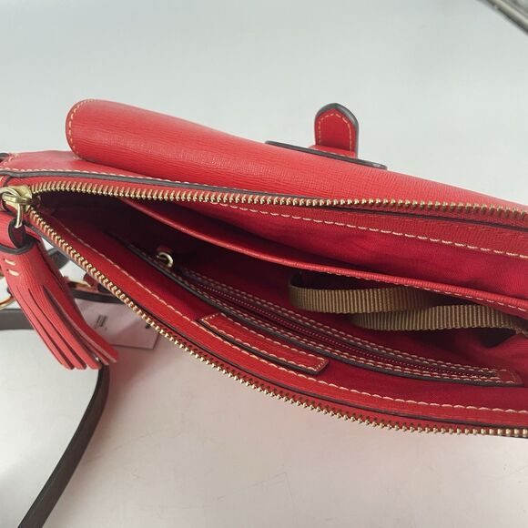 RARE DOONEY & BOURKE Red Saffiano Leather Tomato Dana Handbag - Picture 9 of 9